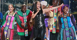 Nelson Mandela honored at New York birthday concert